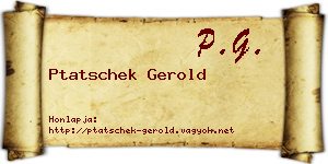Ptatschek Gerold névjegykártya